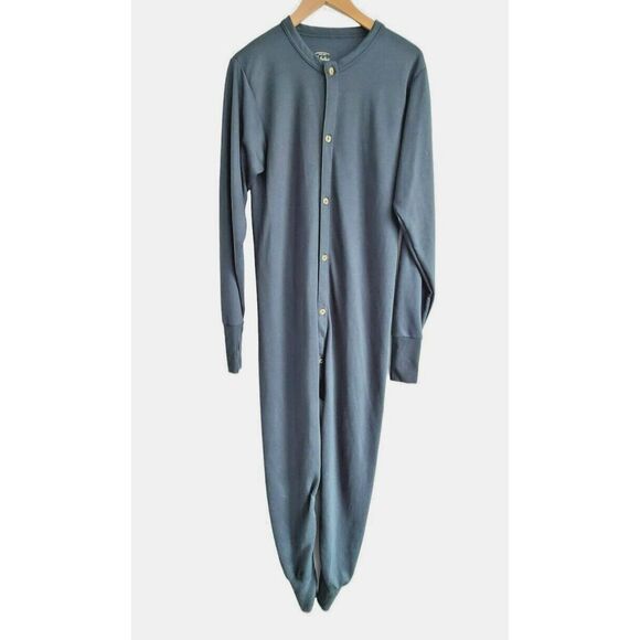 Cabela's‎ Button Down One Piece Pajamas With Back Button Flap Size M - Picture 1 of 5